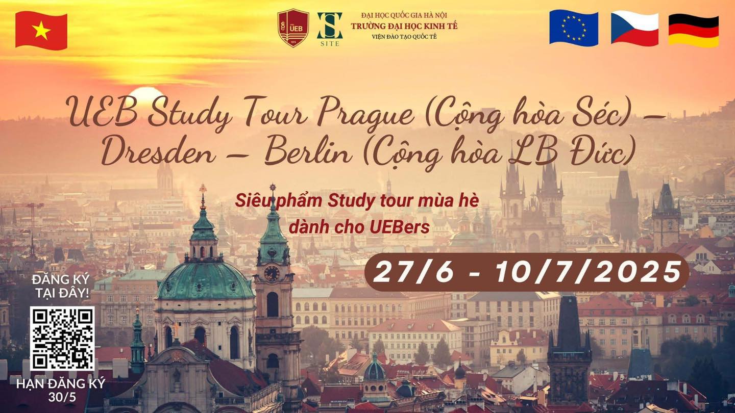 Thông báo Chương trình Study Tour Châu Âu tại Prague (CH Séc), Berlin, Dresden (Đức), tháng 6 năm 2025